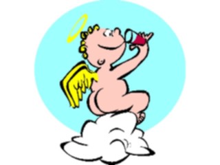 Sticker Custom Preview Image #107651 Religion Angel Cartoons Cherub Drinking