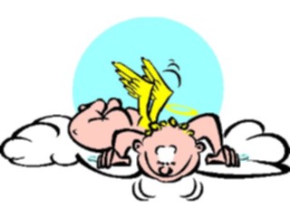 Sticker Custom Preview Image #107663 Religion Angel Cartoons Cherub Looking Down