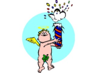 Sticker Custom Preview Image #107699 Religion Angel Cartoons Cherubwith Firecracker