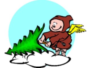 Sticker Custom Preview Image #107713 Religion Angel Cartoons Cherubwith Tree