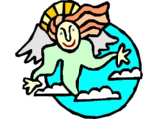 Sticker Custom Preview Image #107736 Religion Angel Cartoons Flying6