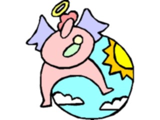 Sticker Custom Preview Image #107746 Religion Angel Cartoons Holding Baby1