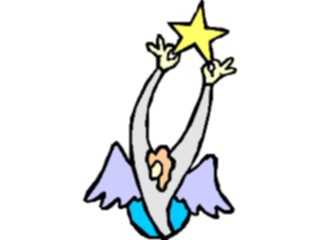 Sticker Custom Preview Image #107766 Religion Angel Cartoons Holding Star