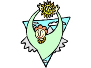 Sticker Custom Preview Image #107768 Religion Angel Cartoons Holding Sun2