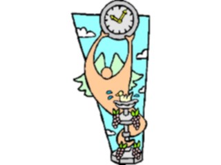 Sticker Custom Preview Image #107770 Religion Angel Cartoons Holding Time