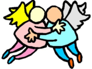 Sticker Custom Preview Image #107774 Religion Angel Cartoons Hugging