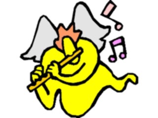 Sticker Custom Preview Image #107806 Religion Angel Cartoons Playing Flute