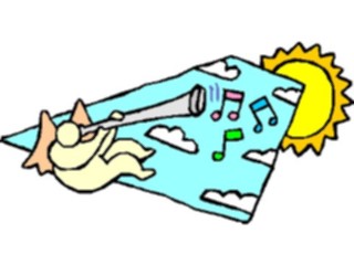 Sticker Custom Preview Image #107808 Religion Angel Cartoons Playing Horn1