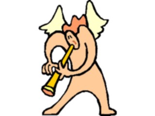 Sticker Custom Preview Image #107809 Religion Angel Cartoons Playing Horn2