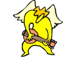 Sticker Custom Preview Image #107814 Religion Angel Cartoons Playing Lute3