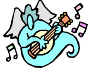 Sticker Custom Preview Image #107815 Religion Angel Cartoons Playing Lute4