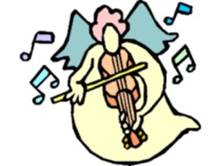 Sticker Custom Preview Image #107826 Religion Angel Cartoons Playing Violin1