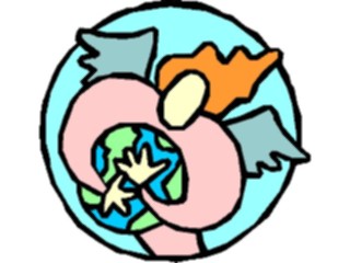 Sticker Custom Preview Image #107848 Religion Angel Cartoons Protecting World3