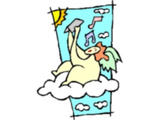 Sticker Custom Preview Image #107863 Religion Angel Cartoons Singing04