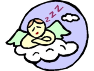 Sticker Custom Preview Image #107872 Religion Angel Cartoons Sleepingon Cloud