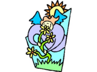 Sticker Custom Preview Image #107873 Religion Angel Cartoons Smelling Flowers