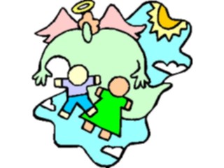 Sticker Custom Preview Image #107884 Religion Angel Cartoons Watching Children