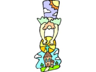 Sticker Custom Preview Image #107886 Religion Angel Cartoons Watching Church2