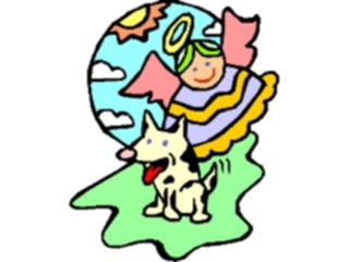 Sticker Custom Preview Image #107888 Religion Angel Cartoons Watching Dog