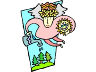 Sticker Custom Preview Image #107893 Religion Angel Cartoons Watering Trees