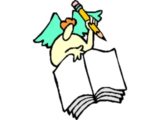 Sticker Custom Preview Image #107896 Religion Angel Cartoons Writingin Book