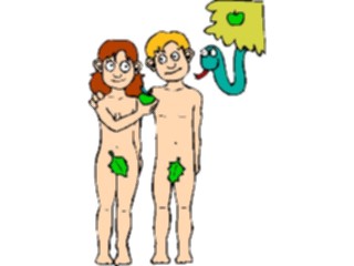 Sticker Custom Preview Image #107909 Religion Biblical Scenes Adam Eve01