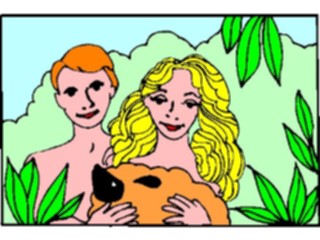 Sticker Custom Preview Image #107923 Religion Biblical Scenes Adam Eve15