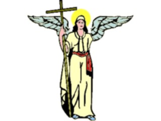 Sticker Custom Preview Image #107927 Religion Biblical Scenes Angel Cross