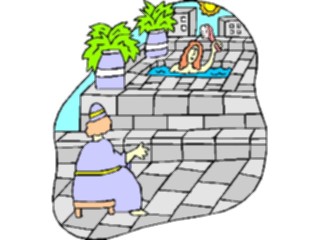 Sticker Custom Preview Image #107992 Religion Biblical Scenes David Bathsheba