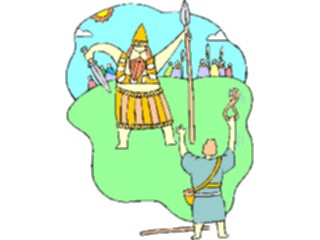 Sticker Custom Preview Image #107994 Religion Biblical Scenes David Goliath1