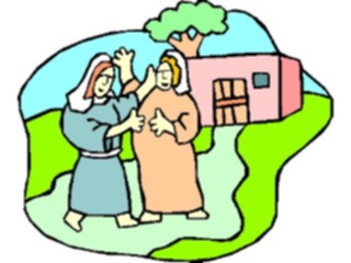 Sticker Custom Preview Image #108017 Religion Biblical Scenes Elizabeth Mary