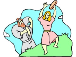 Sticker Custom Preview Image #108064 Religion Biblical Scenes Jephthah Daughter