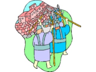 Sticker Custom Preview Image #108076 Religion Biblical Scenes Jericho Battle