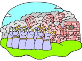 Sticker Custom Preview Image #108077 Religion Biblical Scenes Jericho Walls Falling
