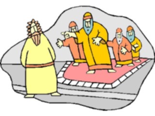 Sticker Custom Preview Image #108151 Religion Biblical Scenes Jesus Caiaphas