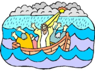 Sticker Custom Preview Image #108153 Religion Biblical Scenes Jesus Calms Storm