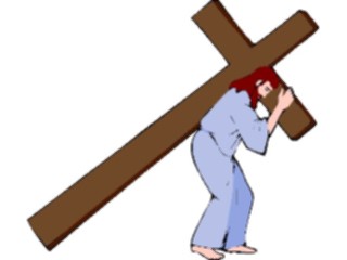 Sticker Custom Preview Image #108157 Religion Biblical Scenes Jesus Carrying Cross3