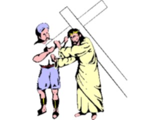 Sticker Custom Preview Image #108161 Religion Biblical Scenes Jesus Carrying Cross7