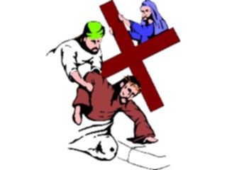 Sticker Custom Preview Image #108173 Religion Biblical Scenes Jesus Fallingfrom Cross2