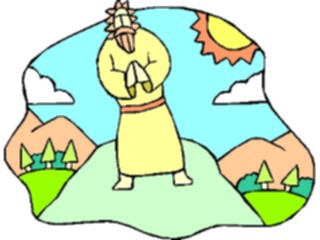 Sticker Custom Preview Image #108189 Religion Biblical Scenes Jesus Prayingon Mountain
