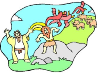 Sticker Custom Preview Image #108194 Religion Biblical Scenes Jesus Swine