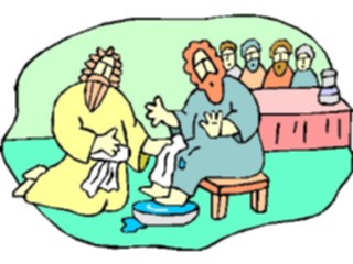 Sticker Custom Preview Image #108207 Religion Biblical Scenes Jesus Washing Feet2