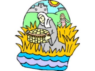 Sticker Custom Preview Image #108337 Religion Biblical Scenes Moses Baby4