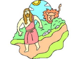 Sticker Custom Preview Image #108487 Religion Biblical Scenes Samson Lion1