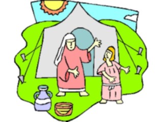 Sticker Custom Preview Image #108497 Religion Biblical Scenes Sarah Hagar