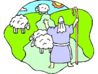 Sticker Custom Preview Image #108525 Religion Biblical Scenes Shepherd Sheep