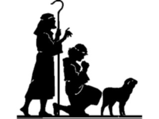 Sticker Custom Preview Image #108531 Religion Biblical Scenes Shepherds Lamb