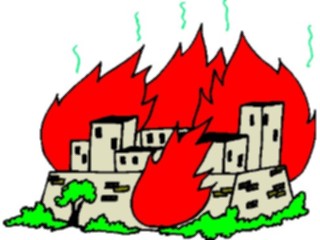 Sticker Custom Preview Image #108568 Religion Biblical Scenes Villageon Fire