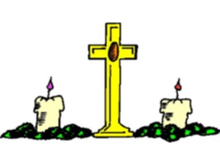 Sticker Custom Preview Image #109342 Religion Crosses General Cross Candles2