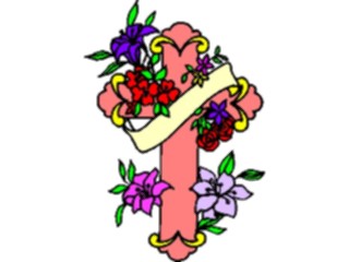 Sticker Custom Preview Image #109347 Religion Crosses General Cross Flowers3